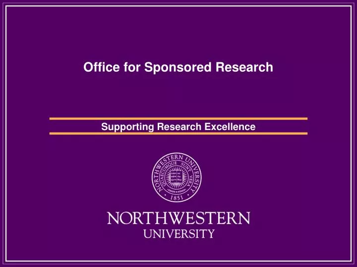 office for sponsored research