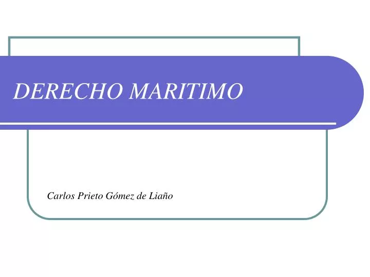 derecho maritimo