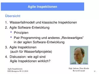 agile inspektionen