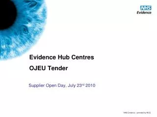 Evidence Hub Centres OJEU Tender
