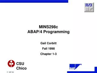 MINS298c ABAP/4 Programming