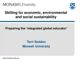 Skilling for economic, environmental and social sustainability