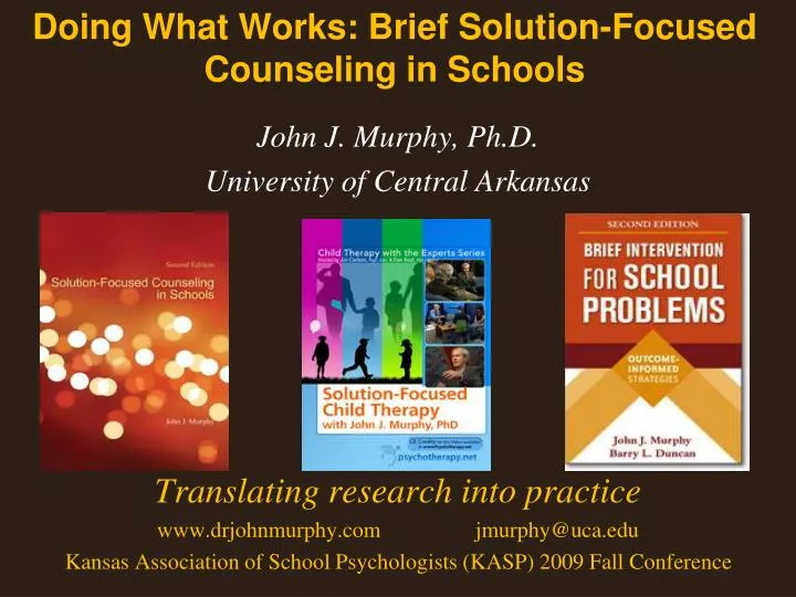 doing what works brief solution focused counseling in schools
