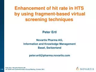Enhancement of hit rate in HTS by using fragment-based virtual screening techniques