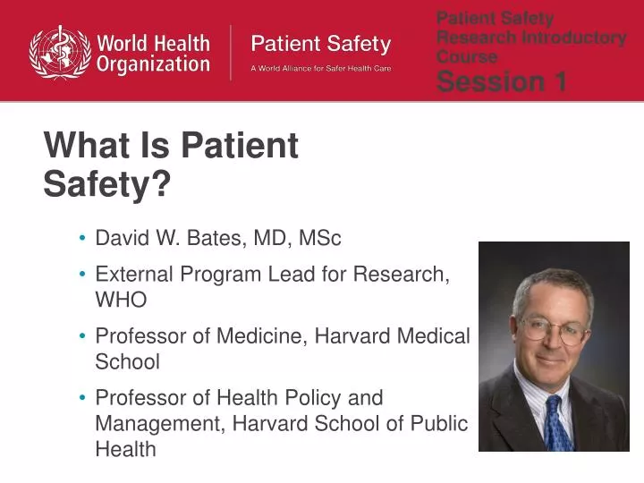 patient safety research introductory course session 1