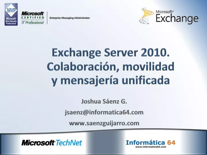 exchange server 2010 colaboraci n movilidad y mensajer a unificada