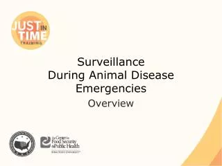 Surveillance During Animal Disease Emergencies
