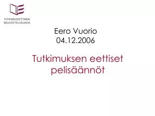 Eero Vuorio 04.12.2006