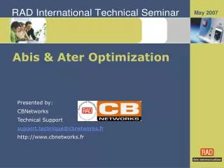 Abis &amp; Ater Optimization