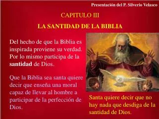 CAPITULO III LA SANTIDAD DE LA BIBLIA