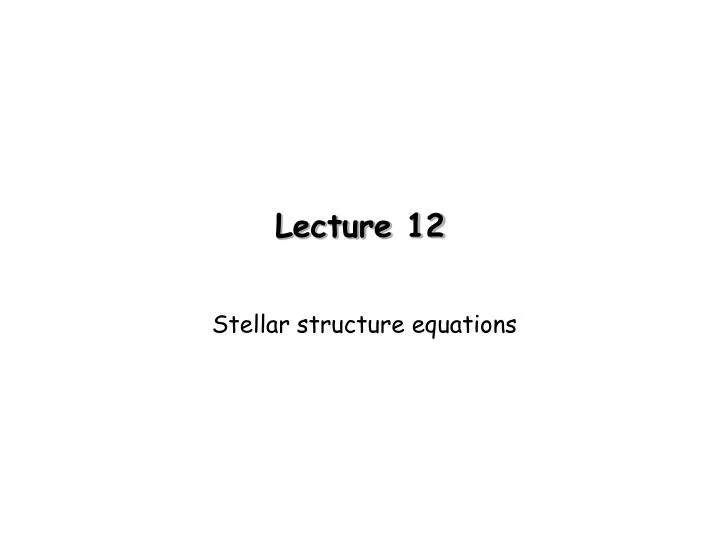 lecture 12