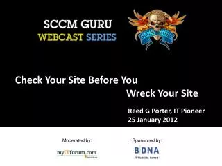 Check Your Site Before You 				Wreck Your Site