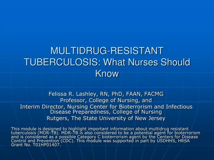 multidrug resistant tuberculosis what nurses should know