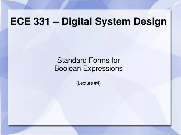 ece 331 digital system design