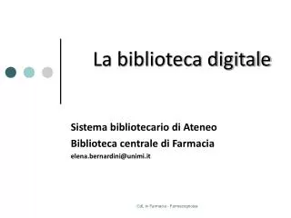La biblioteca digitale