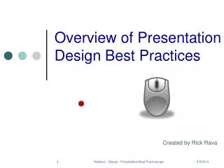 Overview of Presentation Design Best Practices