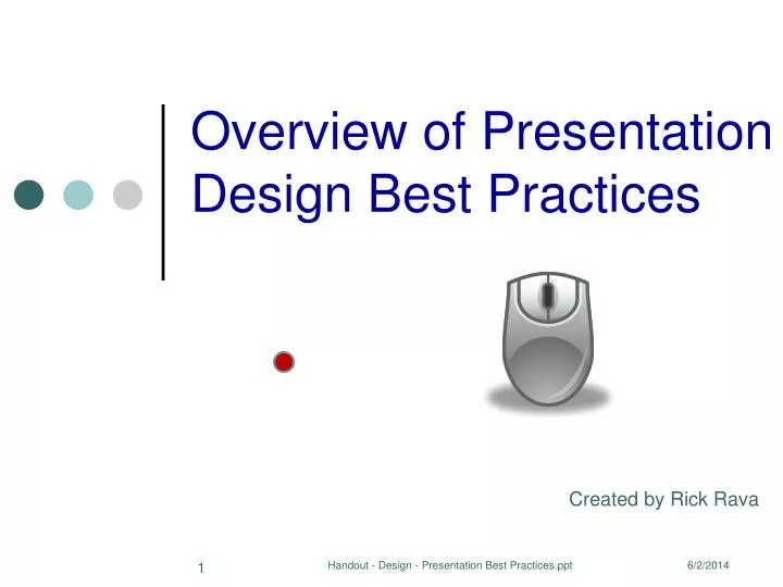 overview of presentation design best practices