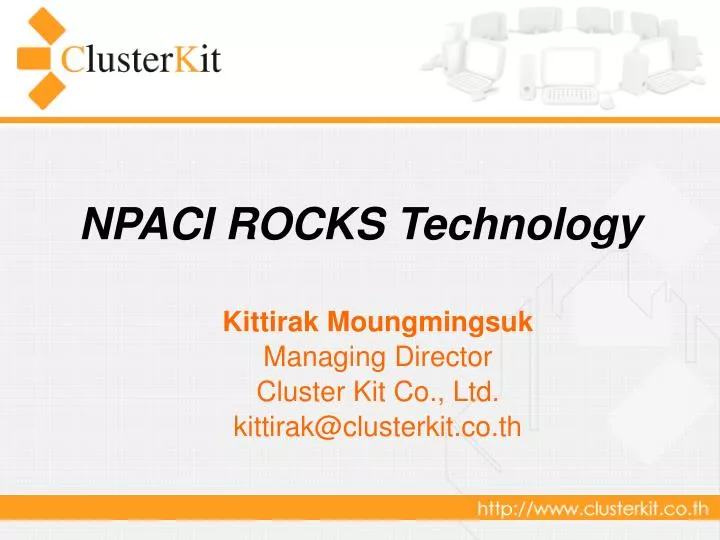 kittirak moungmingsuk managing director cluster kit co ltd kittirak@clusterkit co th