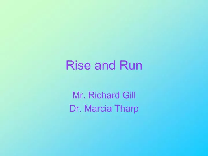 rise and run