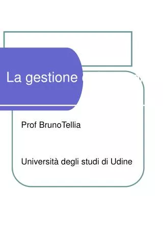 la gestione dei gruppi