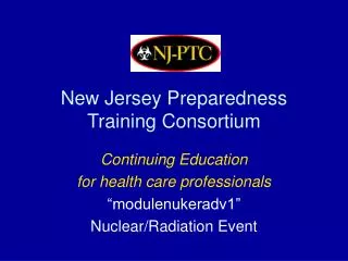 New Jersey Preparedness Training Consortium