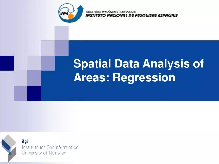 spatial data analysis of areas regression