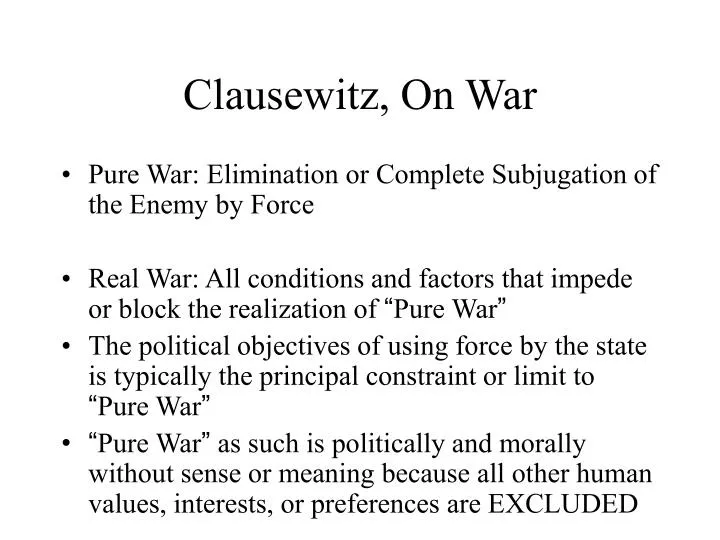 clausewitz on war