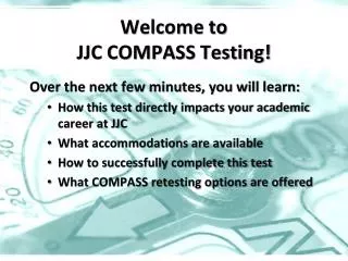 Welcome to JJC COMPASS Testing!