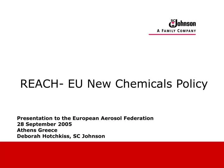 reach eu new chemicals policy