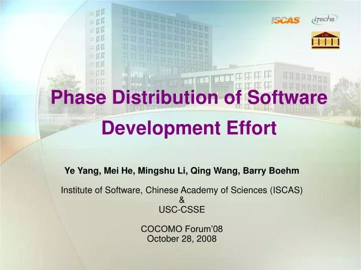 phase distribution of software development effort