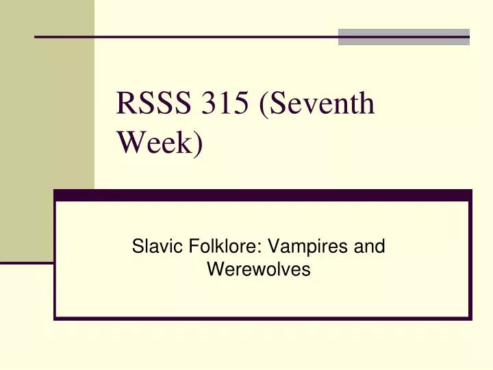 rsss 315 seventh week