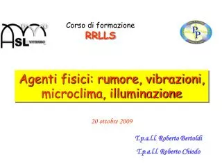 Corso di formazione RRLLS