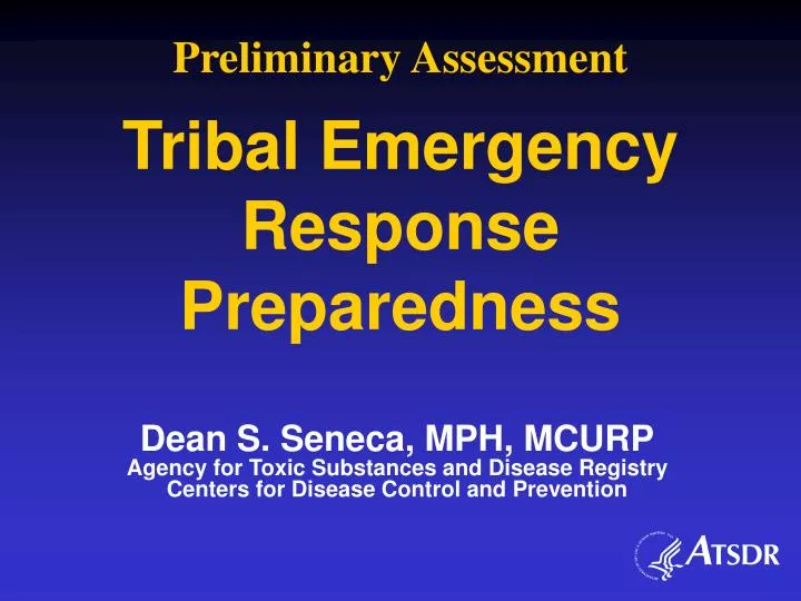 preliminary assessment tribal emergency response preparedness