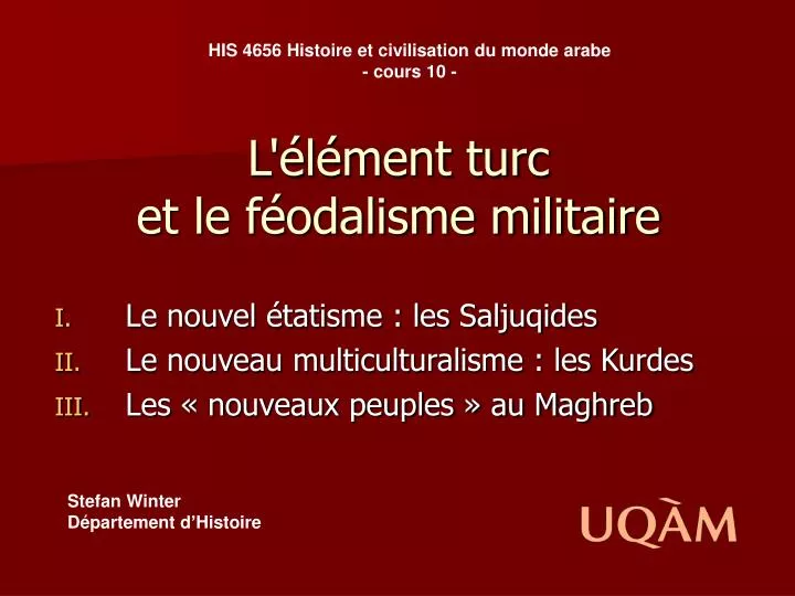 l l ment turc et le f odalisme militaire