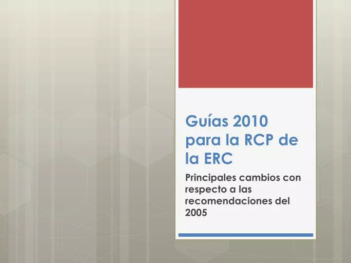 gu as 2010 para la rcp de la erc