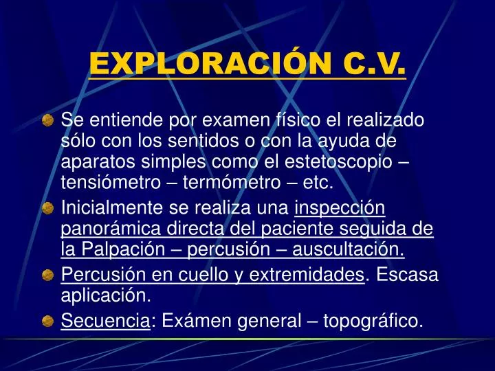 exploraci n c v