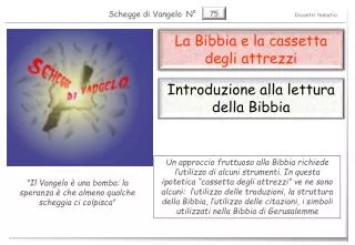 La Bibbia e la cassetta degli attrezzi