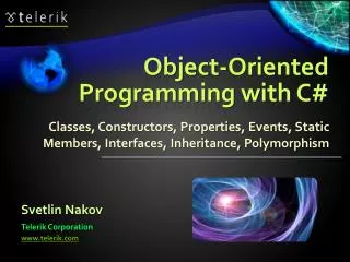 Object-Oriented Programming with C#