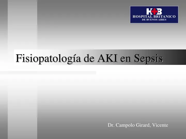 fisiopatolog a de aki en sepsis