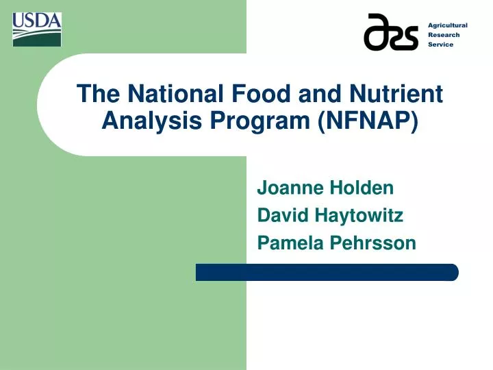 the national food and nutrient analysis program nfnap
