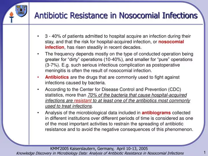 antibiotic resistance in nosocomial infections
