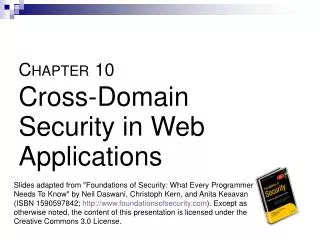 C HAPTER 10 Cross-Domain Security in Web Applications