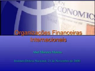 Organizações Financeiras Internacionais