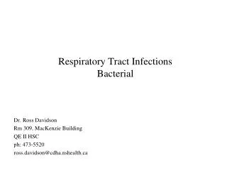 Respiratory Tract Infections Bacterial