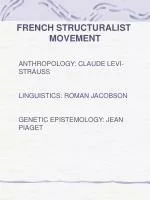 FRENCH STRUCTURALIST MOVEMENT - slide 1