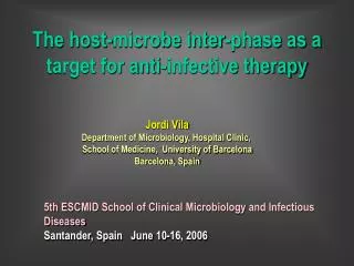 The host-microbe inter-phase as a target for anti-infective therapy