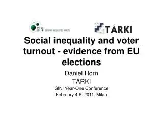 Social i nequality and voter turnout - evidence from EU elections