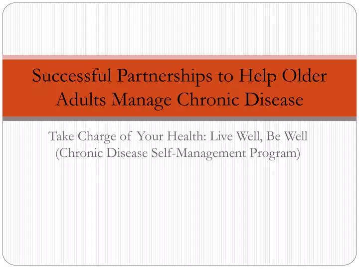 successful partnerships to help older adults manage chronic disease