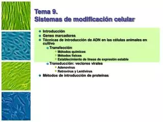 tema 9 sistemas de modificaci n celular