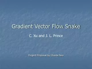 Gradient Vector Flow Snake